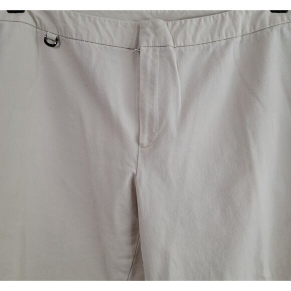 Dana Buchman Beige Tan Flat Front Ankle Pants16 Cuffed Hem Lightweight Soft - Picture 2 of 5